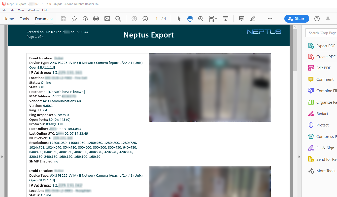 Neptus PDF Report